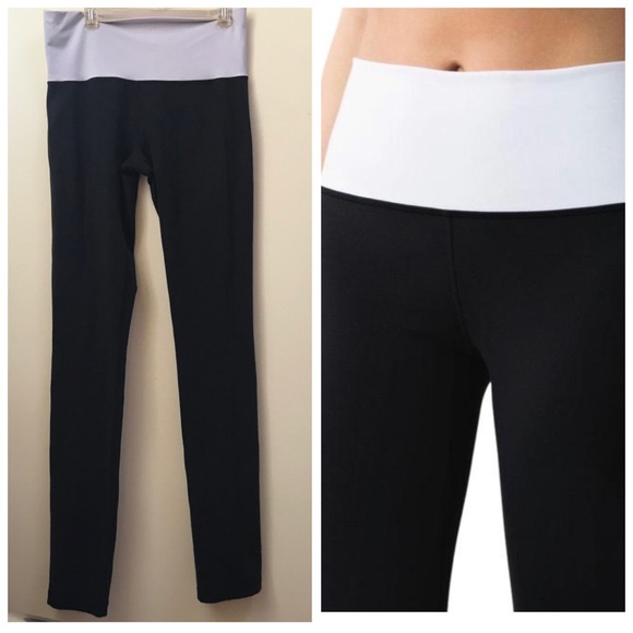 Lululemon Groove Pant II Roll Down Wide Waist High Pant Slim Leggings Stretch 6 - Picture 2 of 16